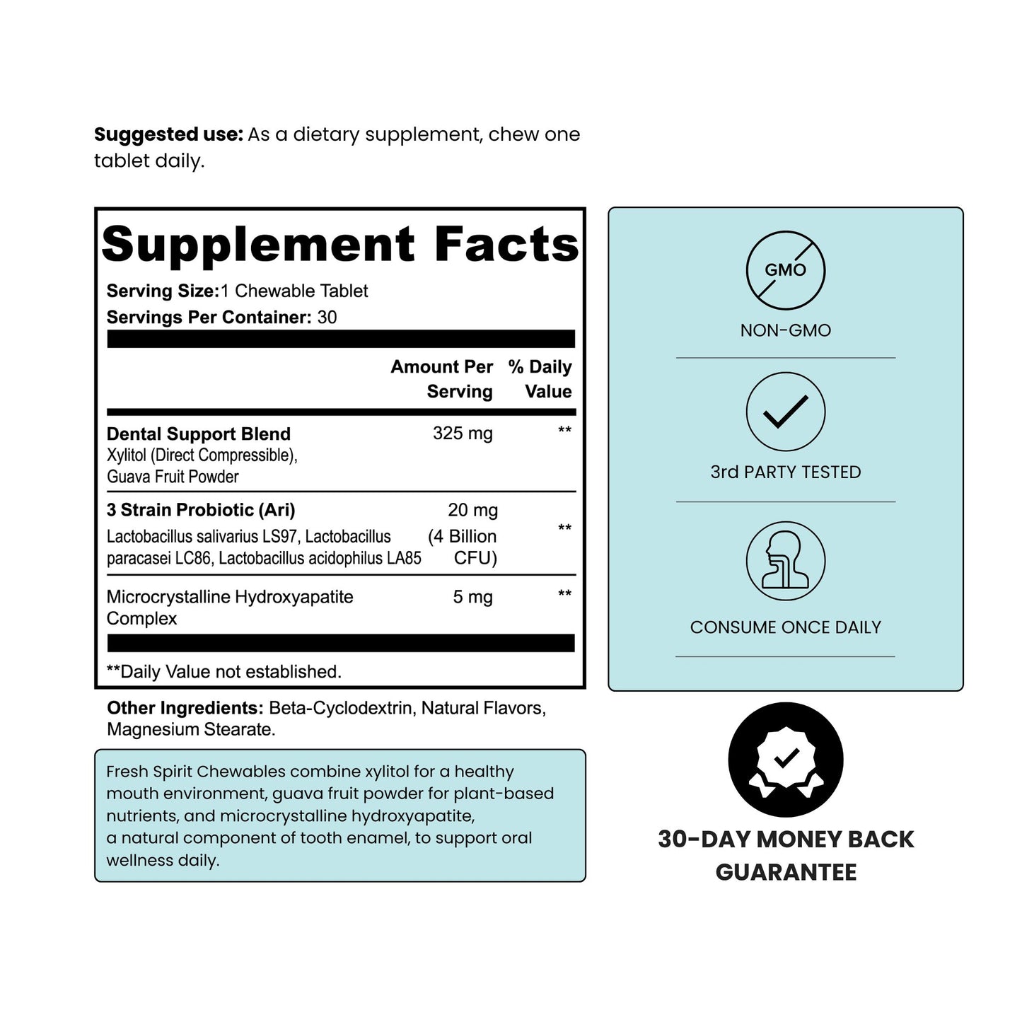 Fresh Spirit™ - 12 Hours Anti-Bad Breath Probiotic Chewable
